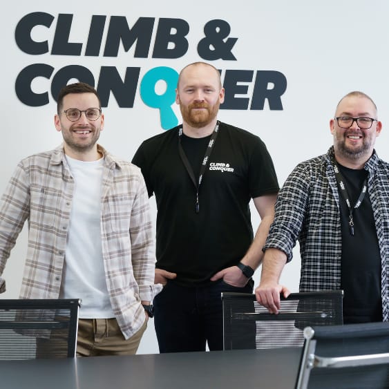 Paddy, Shane and Chris from Climb & Conquer