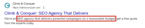 Example of compelling meta description