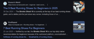 Example of good meta data that answers user's search intent