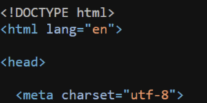 adding charset declaration in head code