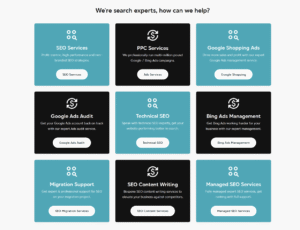 Example of how to pass homepage authority over to other key pages on site