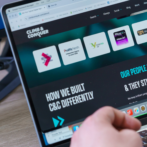 C&C website on a laptop