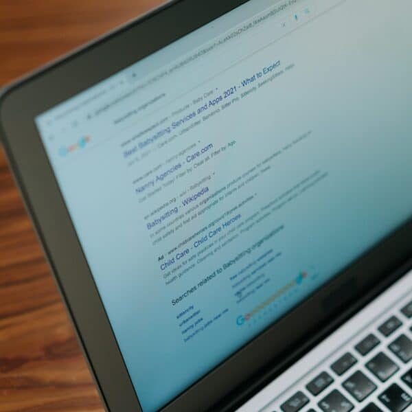 What I thought I knew about SEO - Image shows Google search results on a laptop screen
