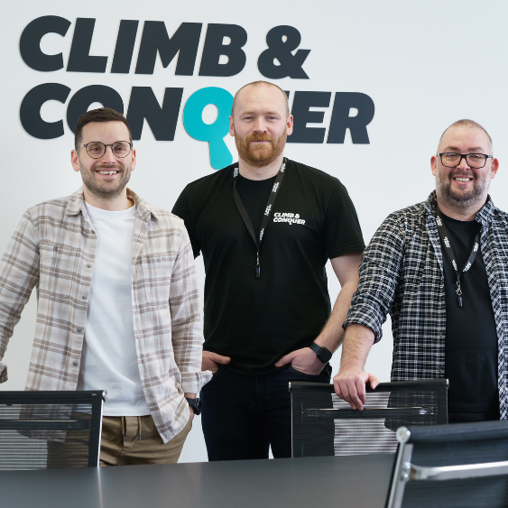 Paddy, Shane and Chris from Climb & Conquer